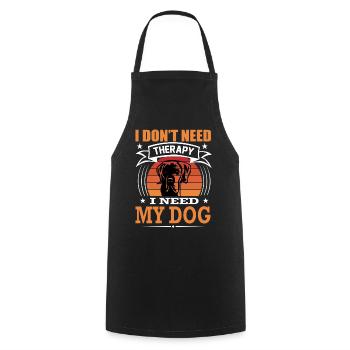 Deutsche Dogge Mein Hund Retro Vintage Hunderasse - Kochschürze - Schwarz - Vorne - AI Model Male 185 dark (185cm)