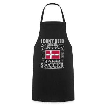 Denmark Soccer Football 2022 WM - Tablier de cuisine - noir - Devant - AI Model Male 185 dark (185cm)