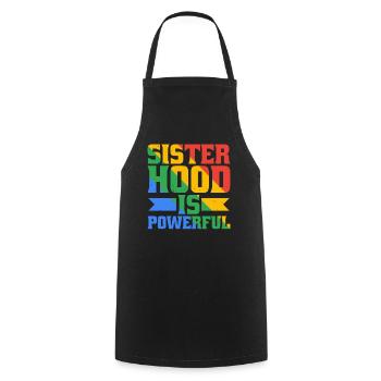 Sisterhood Is Powerful 28 - Kochschürze - Schwarz - Vorne - AI Model Male 185 dark (185cm)