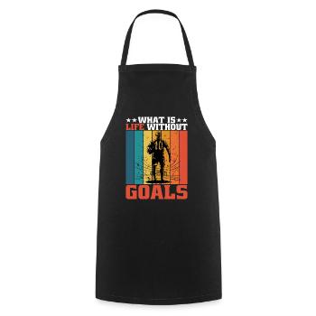 Qu’est-ce que la vie sans objectifs 5 - Tablier de cuisine - noir - Devant - AI Model Male 185 dark (185cm)
