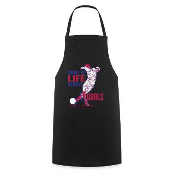 Qu’est-ce que la vie sans objectifs 6 - Tablier de cuisine - noir - Devant - AI Model Male 185 dark (185cm)