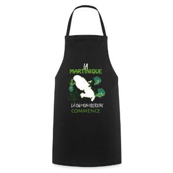 La Martinique La Plus Belle Histoire - Tablier de cuisine - noir - Devant - AI Model Male 185 dark (185cm)