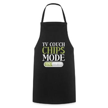 Tv Canapé Chips Mode On 4 - Tablier de cuisine - noir - Devant - AI Model Male 185 dark (185cm)