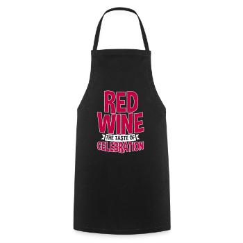 Vin rouge Le goût de la fête - Tablier de cuisine - noir - Devant - AI Model Male 185 dark (185cm)