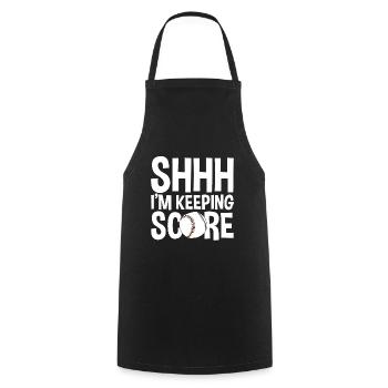 Chut, je garde le score 2 - Tablier de cuisine - noir - Devant - AI Model Male 185 dark (185cm)