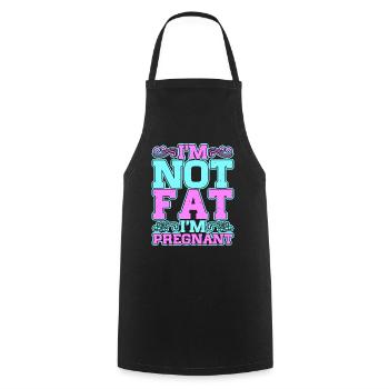 I'm Not Fat I'm Pregnant 5 - Cooking Apron - black - Front - AI Model Male 185 dark (185cm)