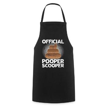 Pooper Scooper officiel 23 - Tablier de cuisine - noir - Devant - AI Model Male 185 dark (185cm)