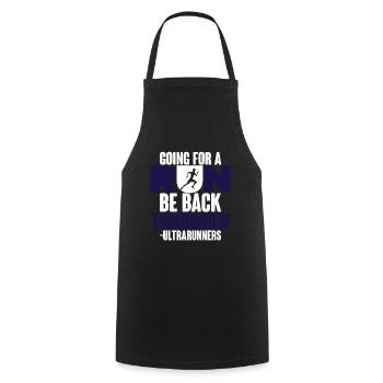 Aller courir, être de retour demain 4 - Tablier de cuisine - noir - Devant - AI Model Male 185 dark (185cm)