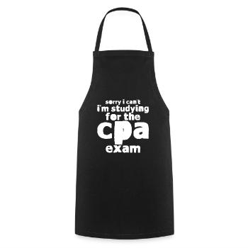 Sorry I Can't, I'm Studying For The Cpa Exam - Kochschürze - Schwarz - Vorne - AI Model Male 185 dark (185cm)