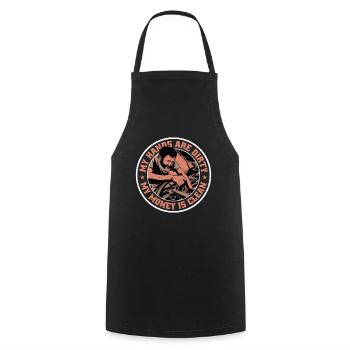 My Hands Are Dirty, My Money Is Clean 19 - Cooking Apron - black - Front - AI Model Male 185 dark (185cm)