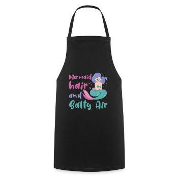 Mermaid Hair And Salty Air 4 - Cooking Apron - black - Front - AI Model Male 185 dark (185cm)