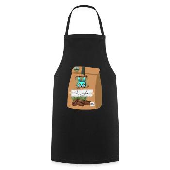 KoffeINA - Ibuprofen Arabina - Kochschürze - Schwarz - Vorne - AI Model Male 185 dark (185cm)