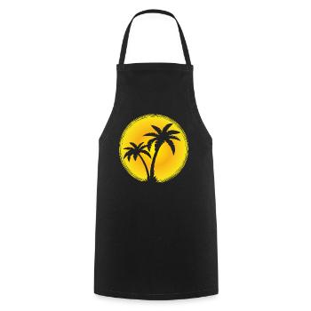 Sun Palm - Cooking Apron - black - Front - AI Model Male 185 dark (185cm)