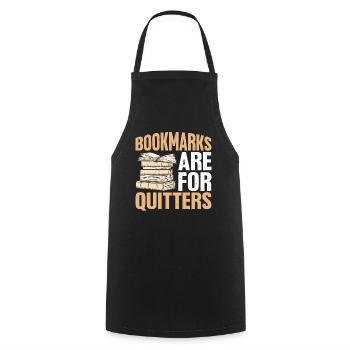 Bookmarks Are For Quitters - Cooking Apron - black - Front - AI Model Male 185 dark (185cm)