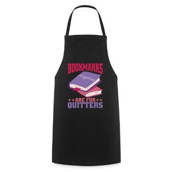 Bookmarks Are For Quitters 2 - Cooking Apron - black - Front - AI Model Male 185 dark (185cm)