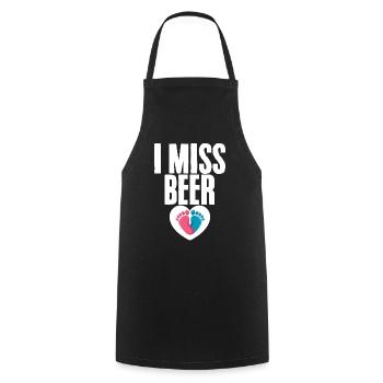I Miss Beer 2 - Cooking Apron - black - Front - AI Model Male 185 dark (185cm)