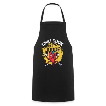 Chili Cook Off Judge 24 - Cooking Apron - black - Front - AI Model Male 185 dark (185cm)