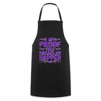 I Am Proof That Miracles Happen 5 - Cooking Apron - black - Front - AI Model Male 185 dark (185cm)