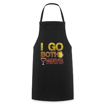 Je vais dans les deux sens 3 - Tablier de cuisine - noir - Devant - AI Model Male 185 dark (185cm)