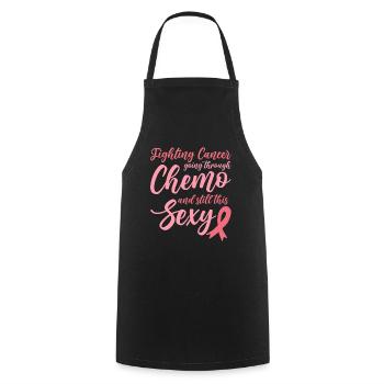 Combattre le cancer, et toujours ce sexy 2 - Tablier de cuisine - noir - Devant - AI Model Male 185 dark (185cm)