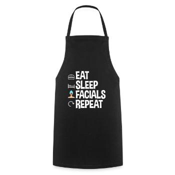 Manger dormir Soins du visage Répéter 2 - Tablier de cuisine - noir - Devant - AI Model Male 185 dark (185cm)