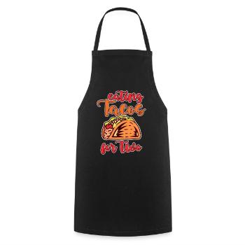Eating Tacos For Two 2 - Cooking Apron - black - Front - AI Model Male 185 dark (185cm)