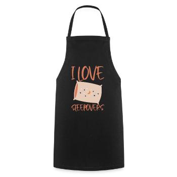 J’adore les soirées pyjama 2 - Tablier de cuisine - noir - Devant - AI Model Male 185 dark (185cm)