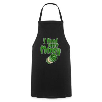 J’ai besoin de plus d’argent 2 - Tablier de cuisine - noir - Devant - AI Model Male 185 dark (185cm)
