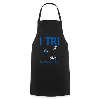 I Tri, Run Swim Ride 2 - Tablier de cuisine - noir - Devant - AI Model Male 185 dark (185cm)