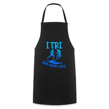 I Tri, Run Swim Ride 4 - Tablier de cuisine - noir - Devant - AI Model Male 185 dark (185cm)