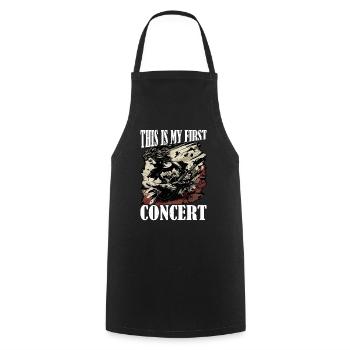 This Is My First Concert 56 - Cooking Apron - black - Front - AI Model Male 185 dark (185cm)