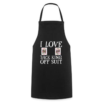 I Love Jack King Off Suit - Cooking Apron - black - Front - AI Model Male 185 dark (185cm)
