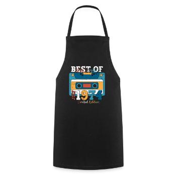 49th Birthday Man July Vintage 1974 Cassette - Cooking Apron - black - Front - AI Model Male 185 dark (185cm)
