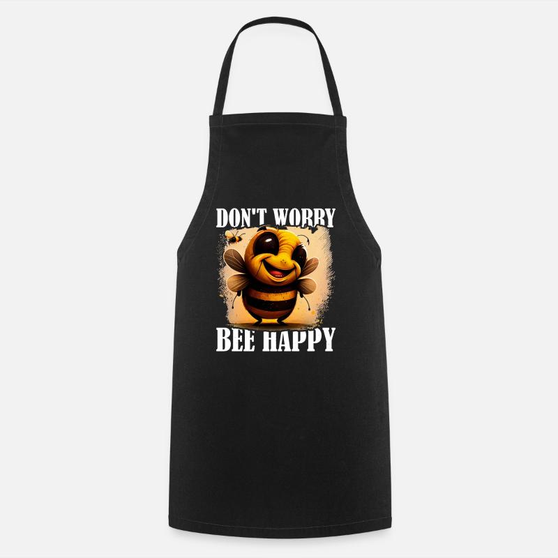 Don't Worry Bee Happy 44 - Kochschürze - Schwarz