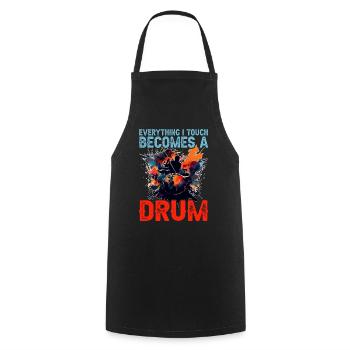 Everything I Touch Becomes A Drum 16 - Kochschürze - Schwarz - Vorne - AI Model Male 185 dark (185cm)