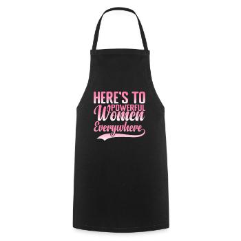 Voici aux femmes puissantes partout dans le monde 6 - Tablier de cuisine - noir - Devant - AI Model Male 185 dark (185cm)