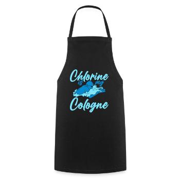 Chlorine Is My Cologne 2 - Cooking Apron - black - Front - AI Model Male 185 dark (185cm)