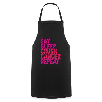 Eat Sleep Crush Cancer Repeat 3 - Cooking Apron - black - Front - AI Model Male 185 dark (185cm)
