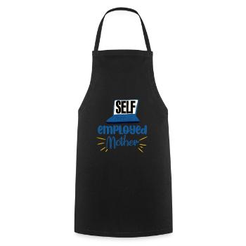 Mère indépendante 4 - Tablier de cuisine - noir - Devant - AI Model Male 185 dark (185cm)