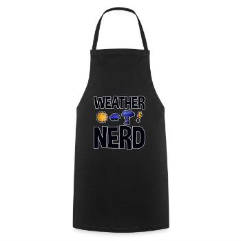 Weather Nerd 2 - Cooking Apron - black - Front - AI Model Male 185 dark (185cm)