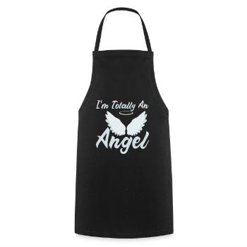 I'm Totally An Angel 4 - Kochschürze - Schwarz - Vorne - AI Model Male 185 dark (185cm)