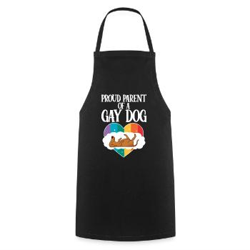 Proud Parent Of A Gay Dog 4 - Kochschürze - Schwarz - Vorne - AI Model Male 185 dark (185cm)