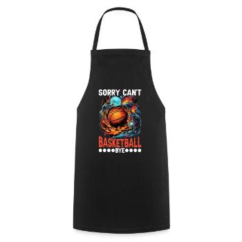Sorry Can't Basketball Bye 4 - Kochschürze - Schwarz - Vorne - AI Model Male 185 dark (185cm)
