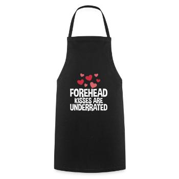 Forehead Kisses Are Underrated 4 - Cooking Apron - black - Front - AI Model Male 185 dark (185cm)