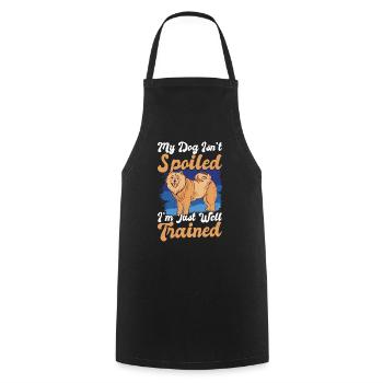 Mon chien n’est pas gâté, je suis juste bien dressé 3 - Tablier de cuisine - noir - Devant - AI Model Male 185 dark (185cm)