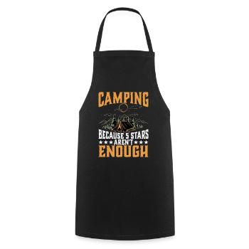 Camping Because 5 Stars Aren't Enough 2 - Kochschürze - Schwarz - Vorne - AI Model Male 185 dark (185cm)