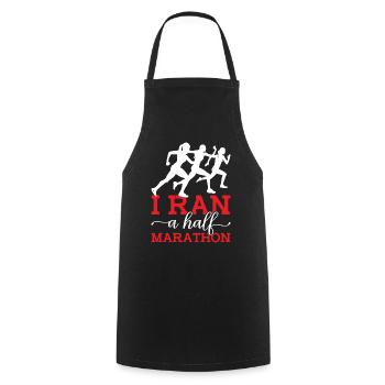 I Ran A Half Marathon 3 - Kochschürze - Schwarz - Vorne - AI Model Male 185 dark (185cm)