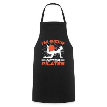 I'm Nicer After Pilates 2 - Kochschürze - Schwarz - Vorne - AI Model Male 185 dark (185cm)