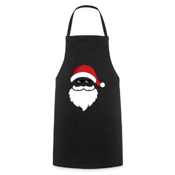 Weihnachtsmann - Kochschürze - Schwarz - Vorne - AI Model Male 185 dark (185cm)