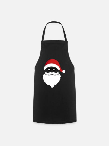 Weihnachtsmann - Kochschürze - Schwarz